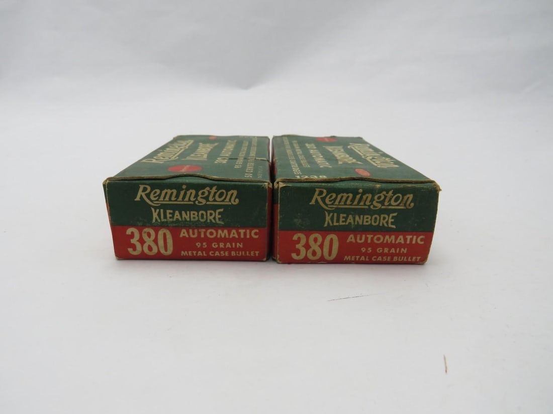 (2) Vintage Boxes Remington Kleanbore 380 Auto Cartridges - 2