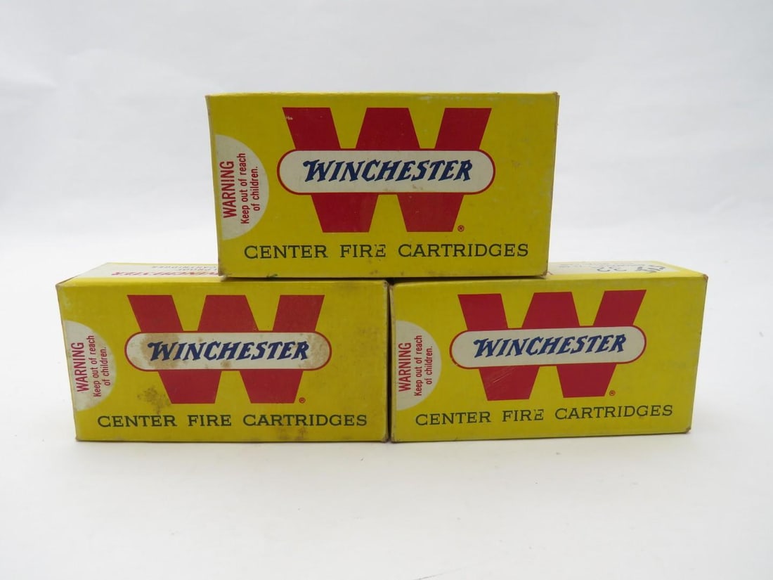 (3) Vintage Boxes Winchester .32 Auto Cartridges: (150+/-) Cartridges 