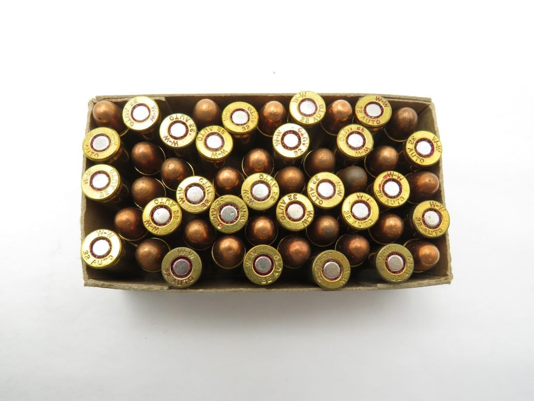 (3) Vintage Boxes Winchester .32 Auto Cartridges - 2
