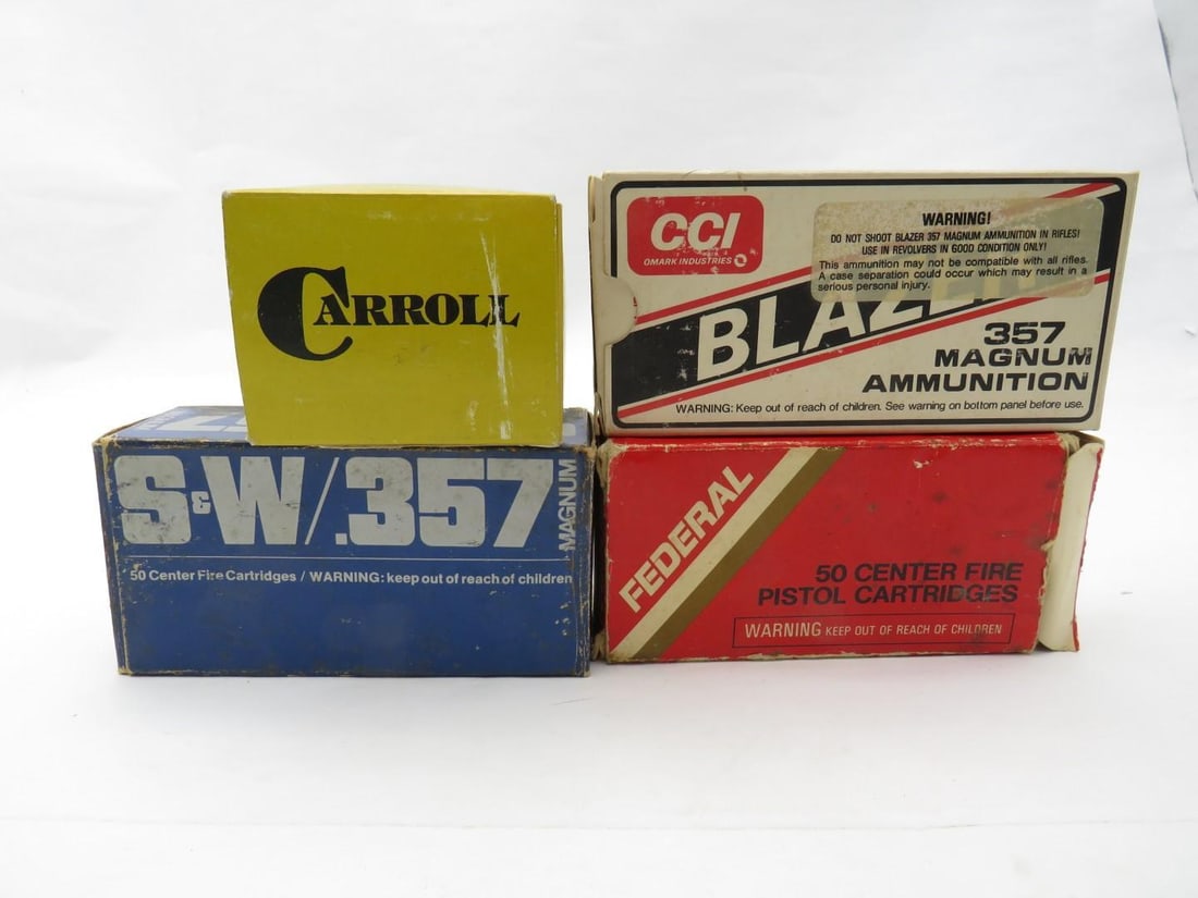 (138) .357 Magnum Cartridges: Assorted grains, (62) Brass shells