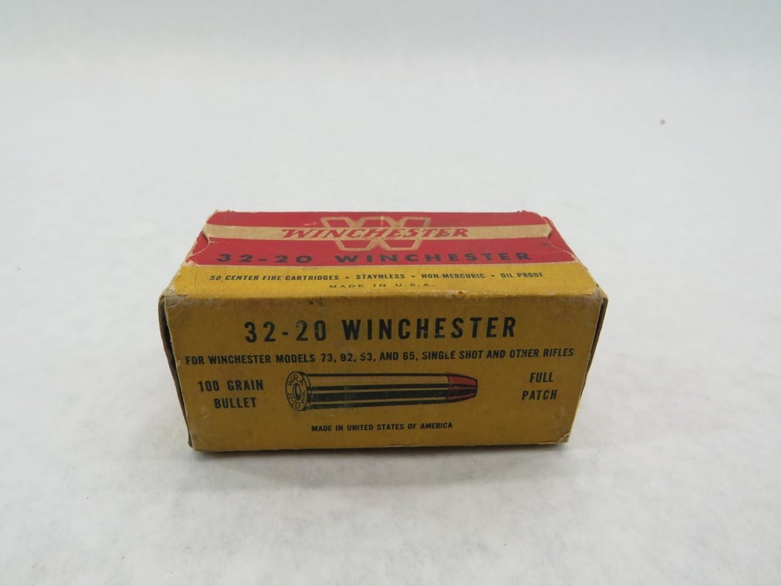 (2) Vintage Boxes Winchester 32-20 Boxes W/ Cartridges - 10