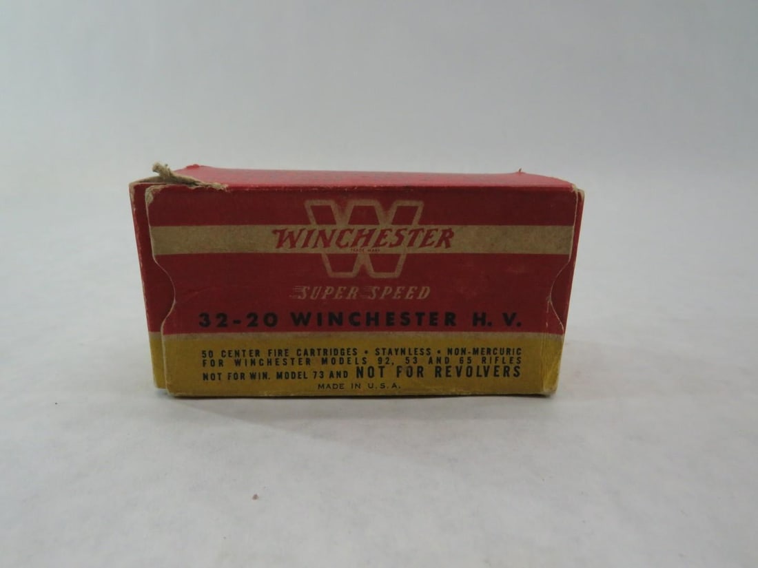 (2) Vintage Boxes Winchester 32-20 Boxes W/ Cartridges - 8