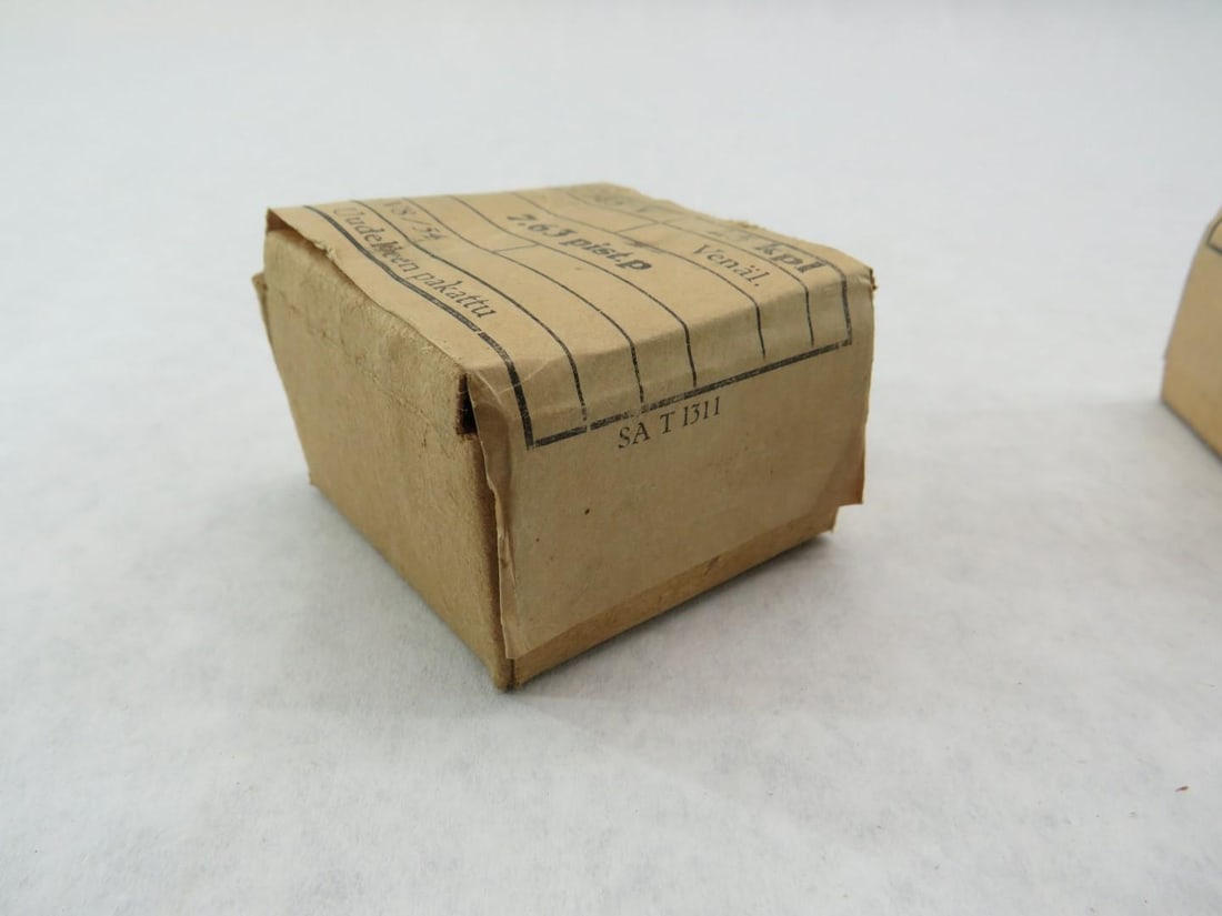 (2) Vintage Boxes Finnish 7.63 Cartridges - 6