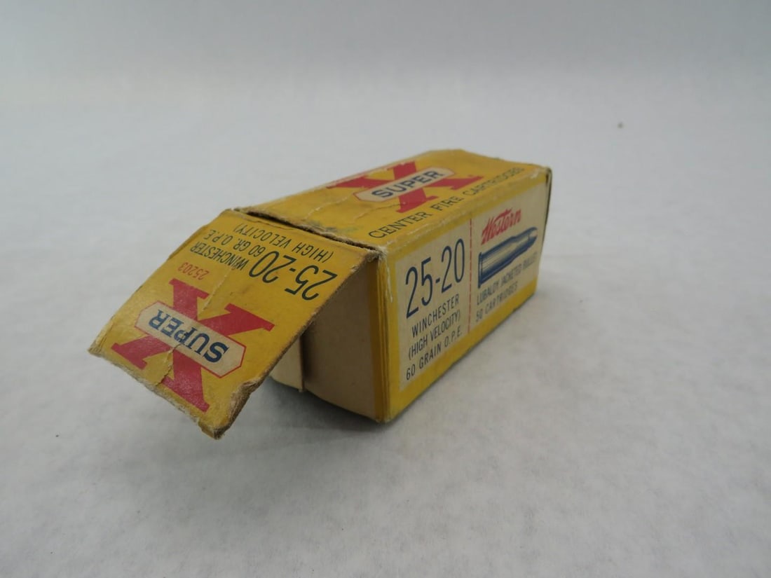 Vintage Box Western Super "X" 25-20 Cartridges - 3