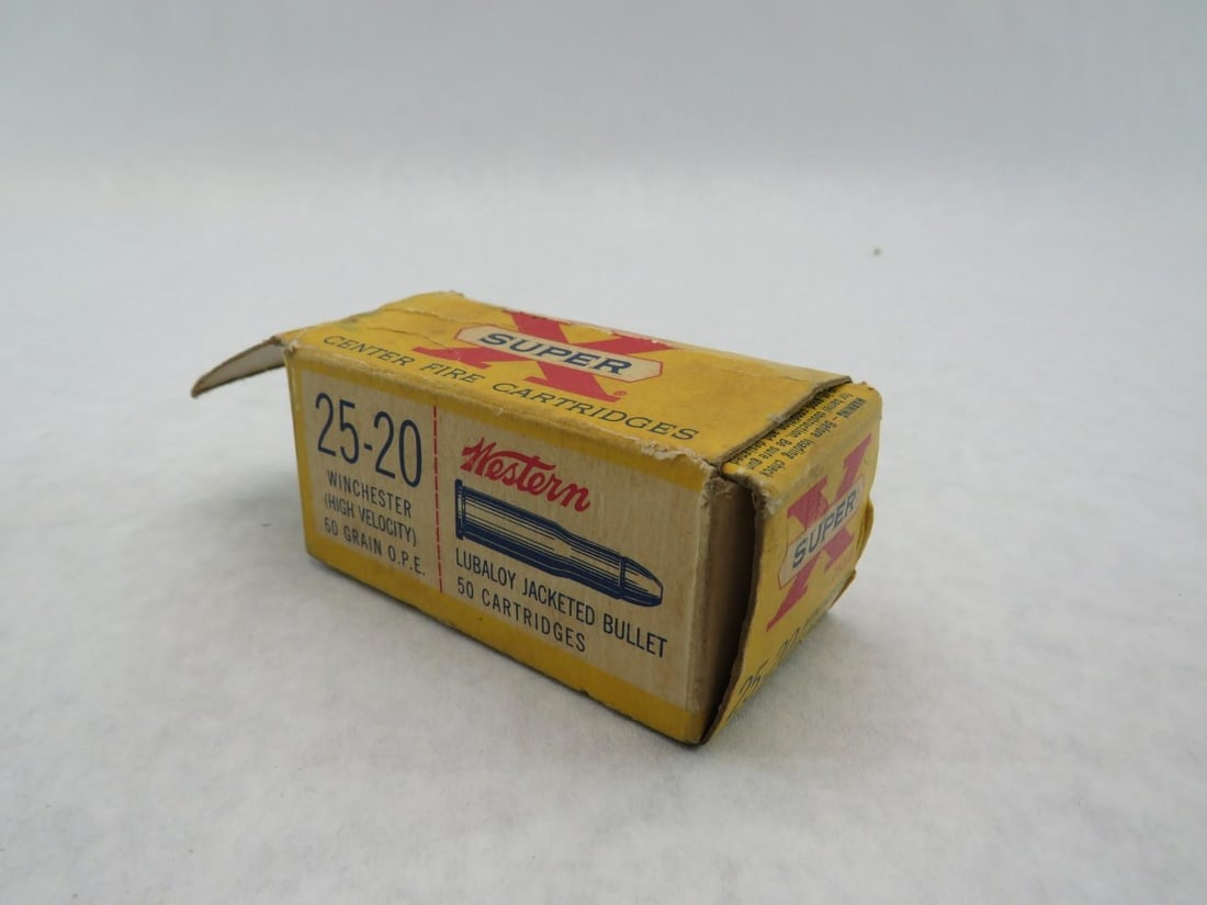 Vintage Box Western Super "X" 25-20 Cartridges - 4