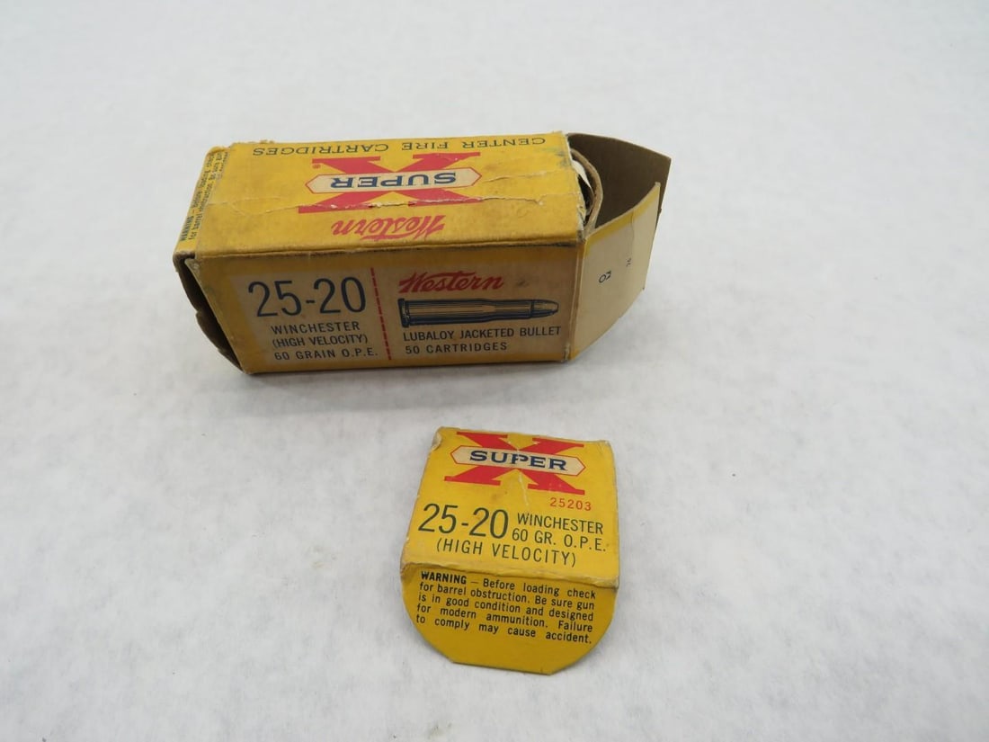 Vintage Box Western Super "X" 25-20 Cartridges - 7