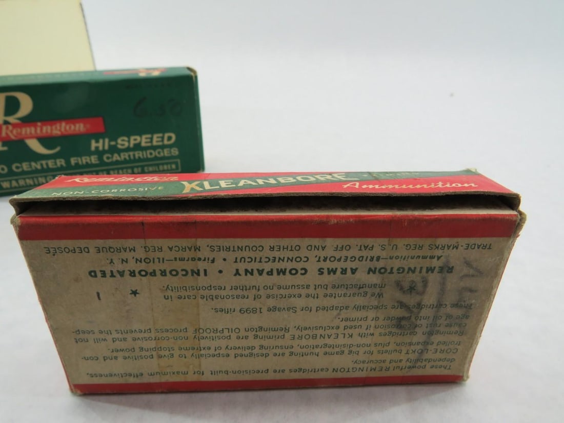 (2) Vintage Boxes Remington Kleanbore 303 Savage - 13