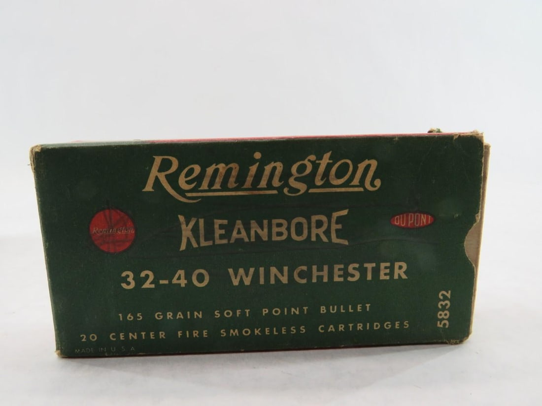 (2) Vintage Boxes Remington .32-40 Winchester Boxes W/ Cartridges - 10
