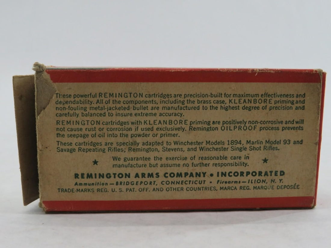 (2) Vintage Boxes Remington .32-40 Winchester Boxes W/ Cartridges - 16