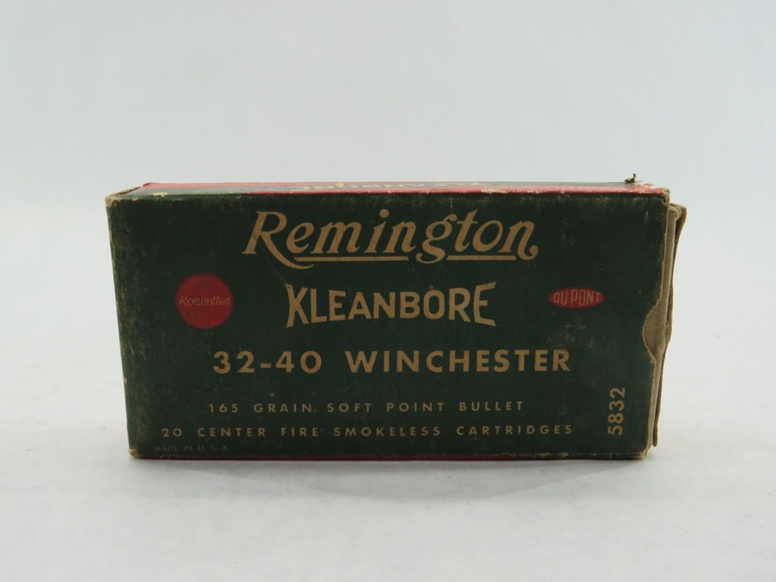 (2) Vintage Boxes Remington .32-40 Winchester Boxes W/ Cartridges - 18
