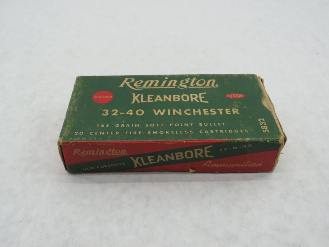 (2) Vintage Boxes Remington .32-40 Winchester Boxes W/ Cartridges - 19
