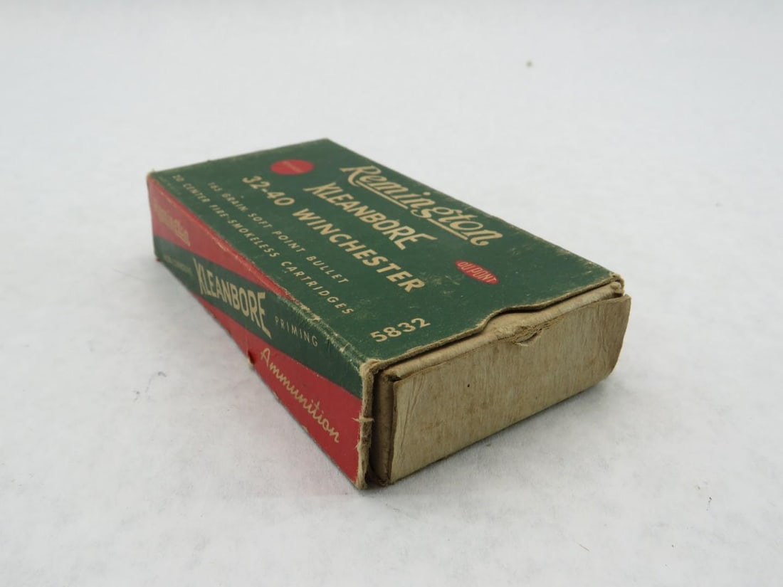 (2) Vintage Boxes Remington .32-40 Winchester Boxes W/ Cartridges - 20