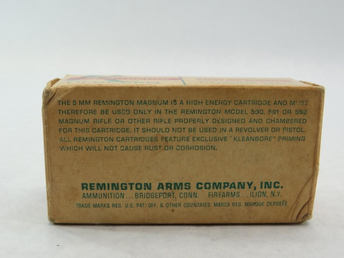 Vintage Box Remington 5mm Cartridges - 8