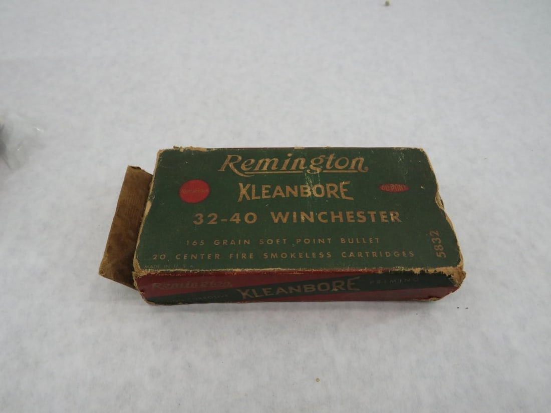 (3) Vintage Boxes Remington & Peters .32-40 Boxes W/ Cartridges - 9