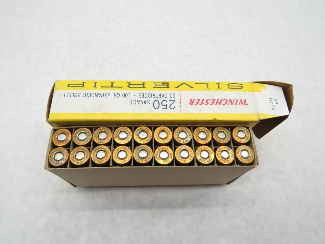 (4) Vintage Boxes Winchester 250 Savage Silvertip Cartridges - 7