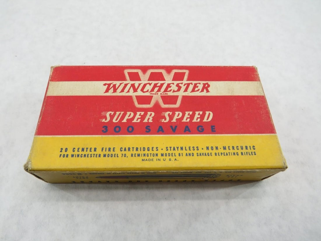 (3) Vintage Boxes Winchester 300 Savage Cartridges - 19