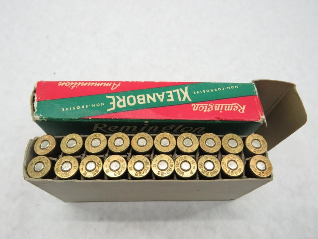 (3) Vintage Boxes Remington .25-35 Cartridges - 15