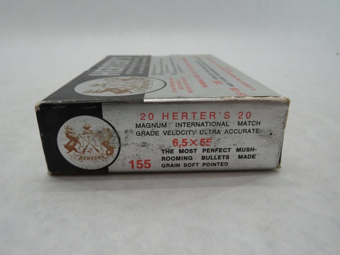 (2) Boxes of Herter's 6.5 x 55 Cartridges - 12