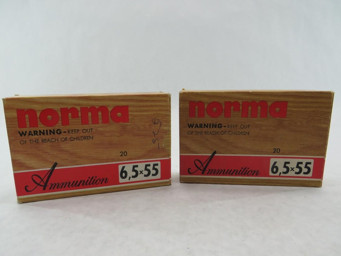 (4) Boxes of Norma 6.5 x 55 Cartridges - 14