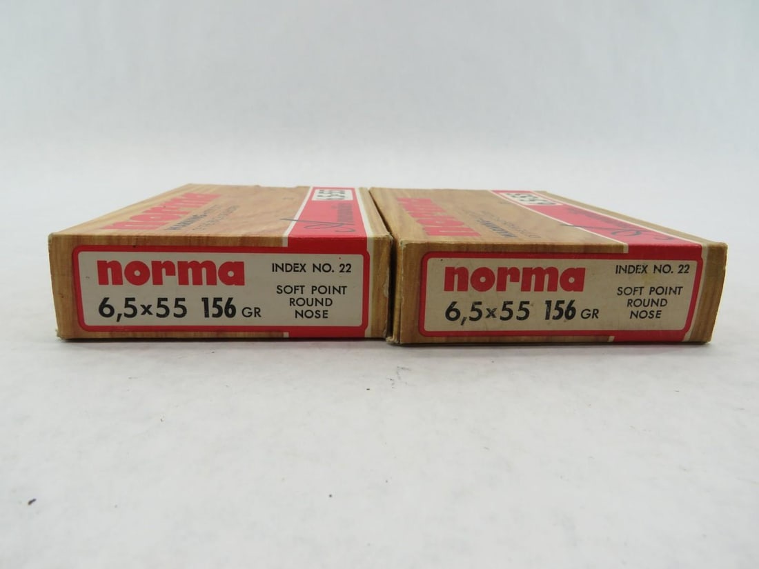 (4) Boxes of Norma 6.5 x 55 Cartridges - 15