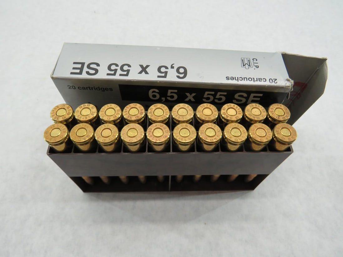 (4) Boxes of Assorted 6.5 x 55 Cartridges - 13