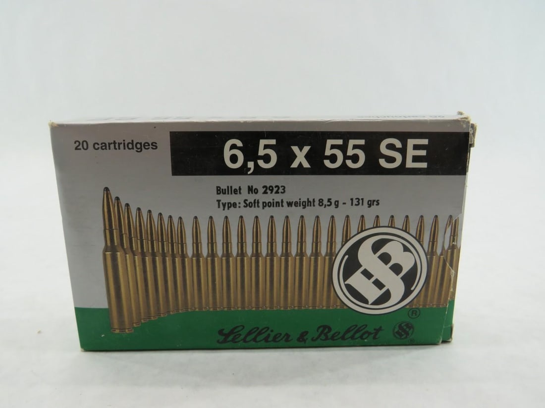 (4) Boxes of Assorted 6.5 x 55 Cartridges - 9