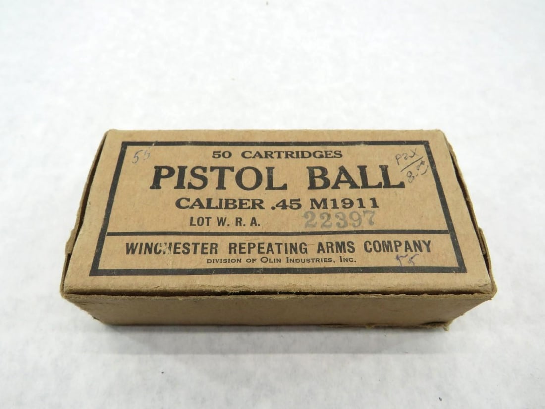 (1) Vintage Boxes Winchester .45 Cartridge Casings (1 of 6)