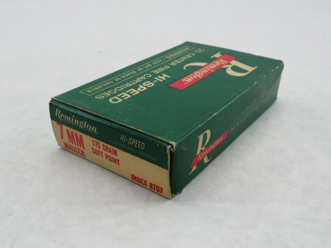 (3) Vintage Boxes Remington 7mm Mauser Cartridges - 10