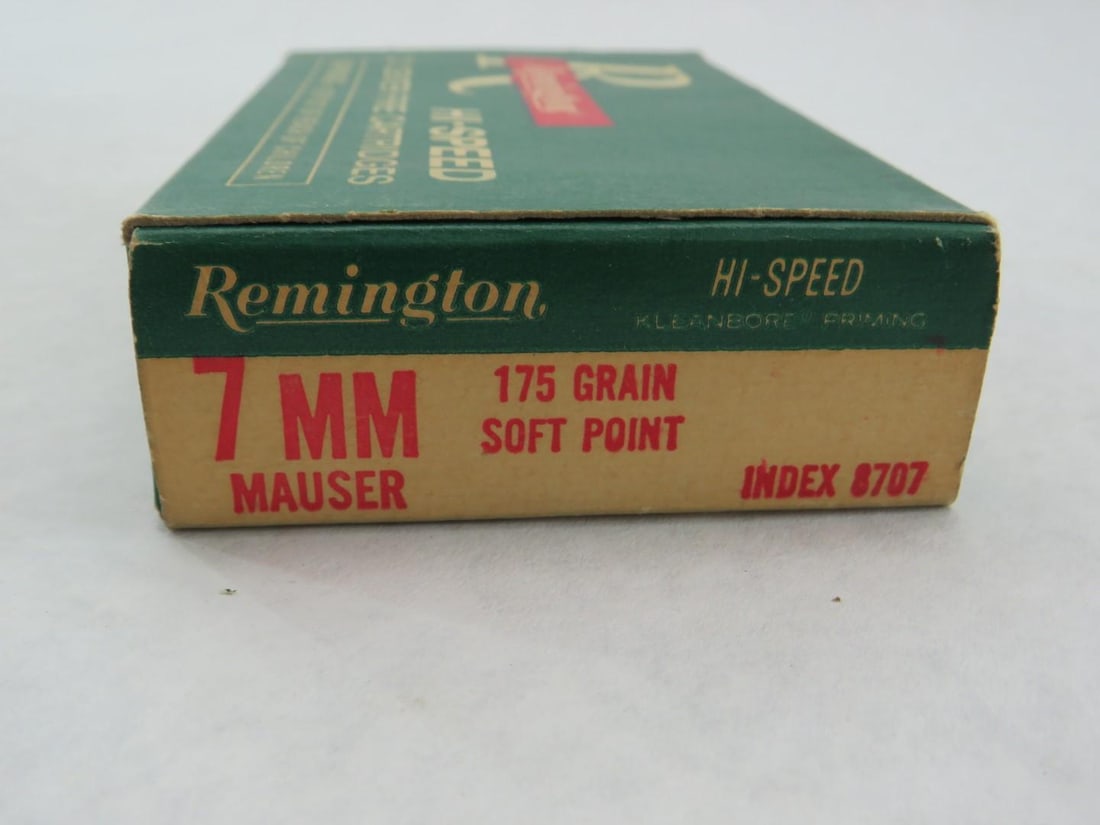 (3) Vintage Boxes Remington 7mm Mauser Cartridges - 12