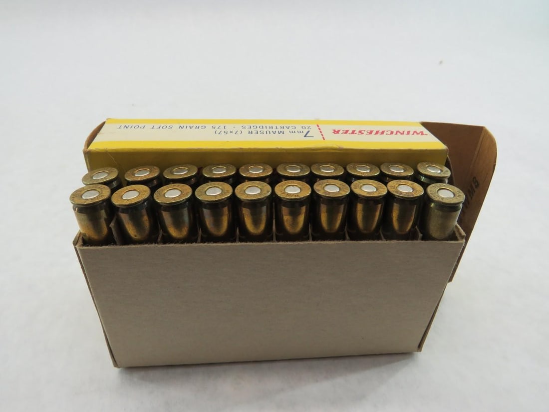 (3) Vintage Boxes 7mm Mauser Cartridges - 6