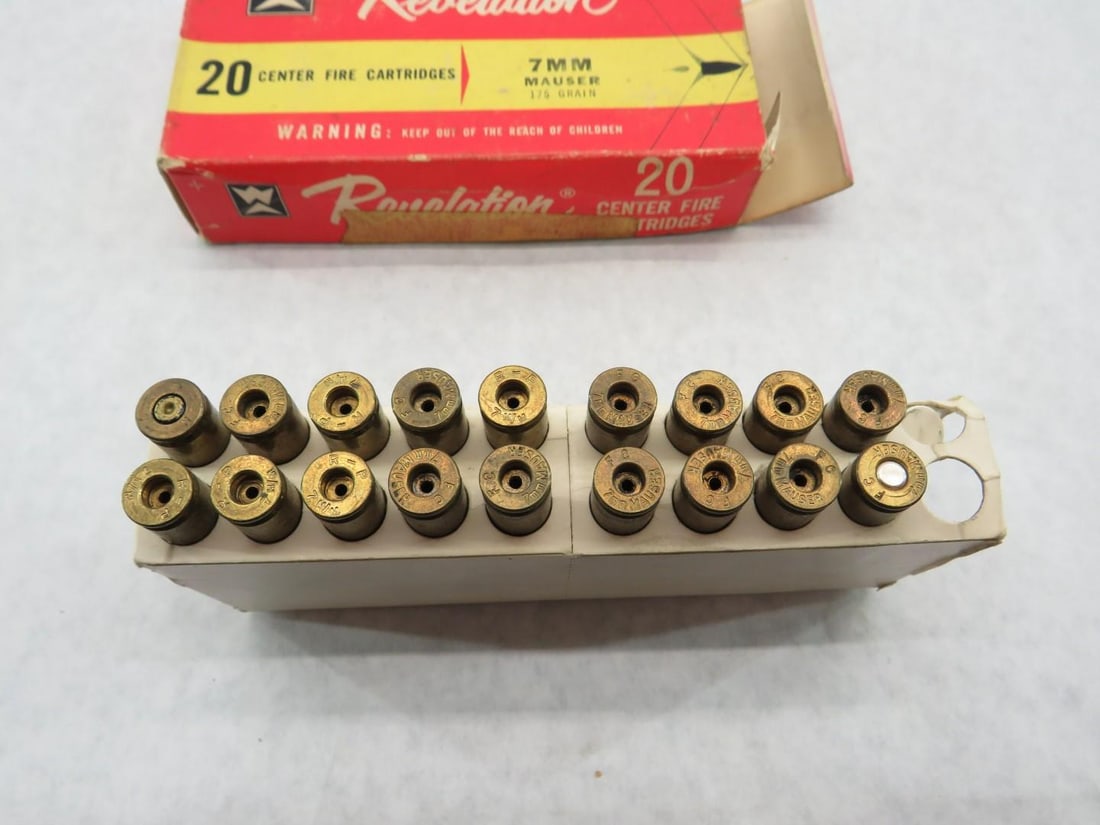 (3) Vintage Winchester-Western 7mm Mauser Boxes - 8