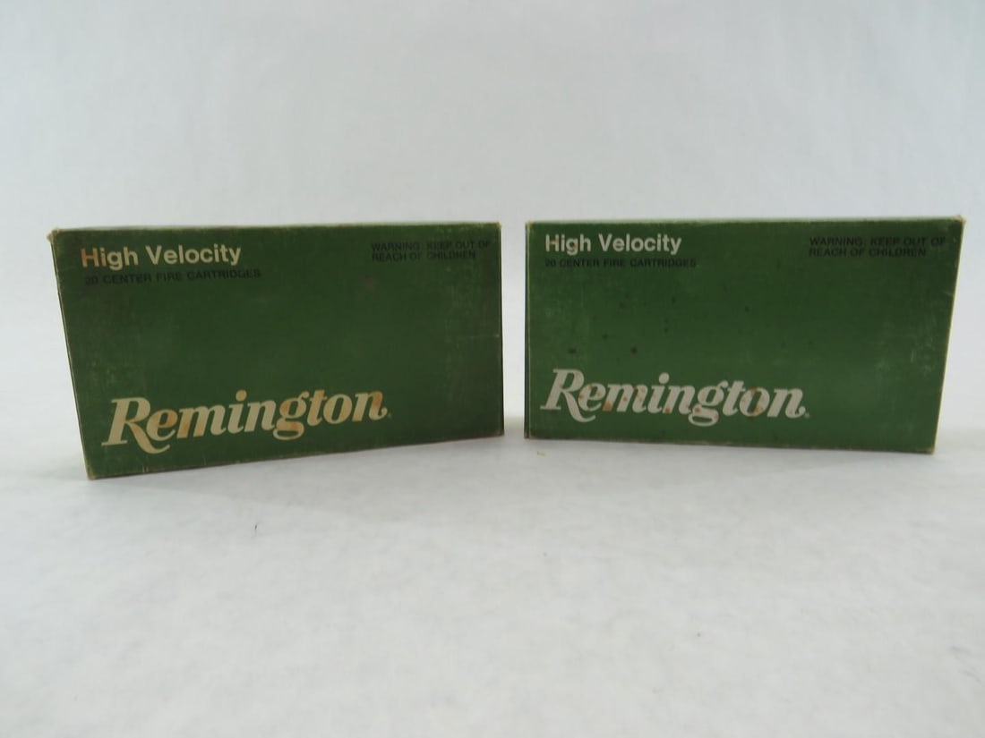 (2) Boxes of .257 Roberts Cartridge Cases: (40+/-) Brass casings 