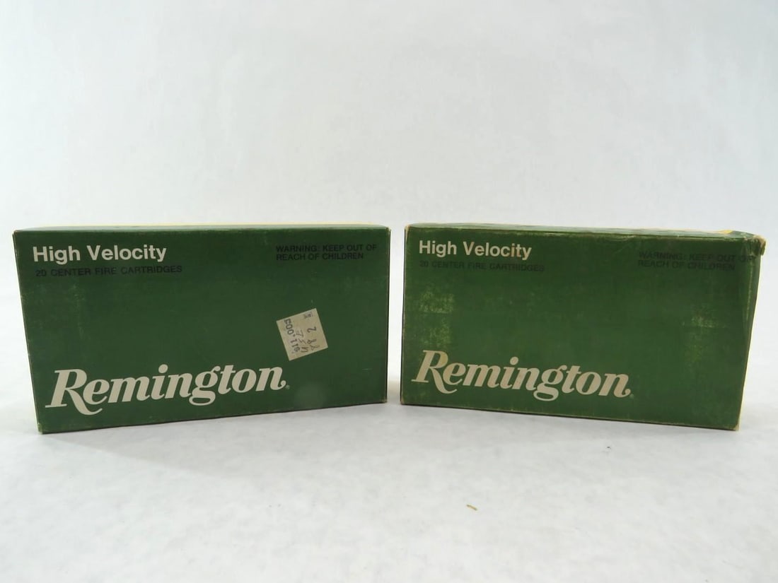 (2) Boxes of .257 Roberts Cartridge Cases: (21+/-) Brass casings