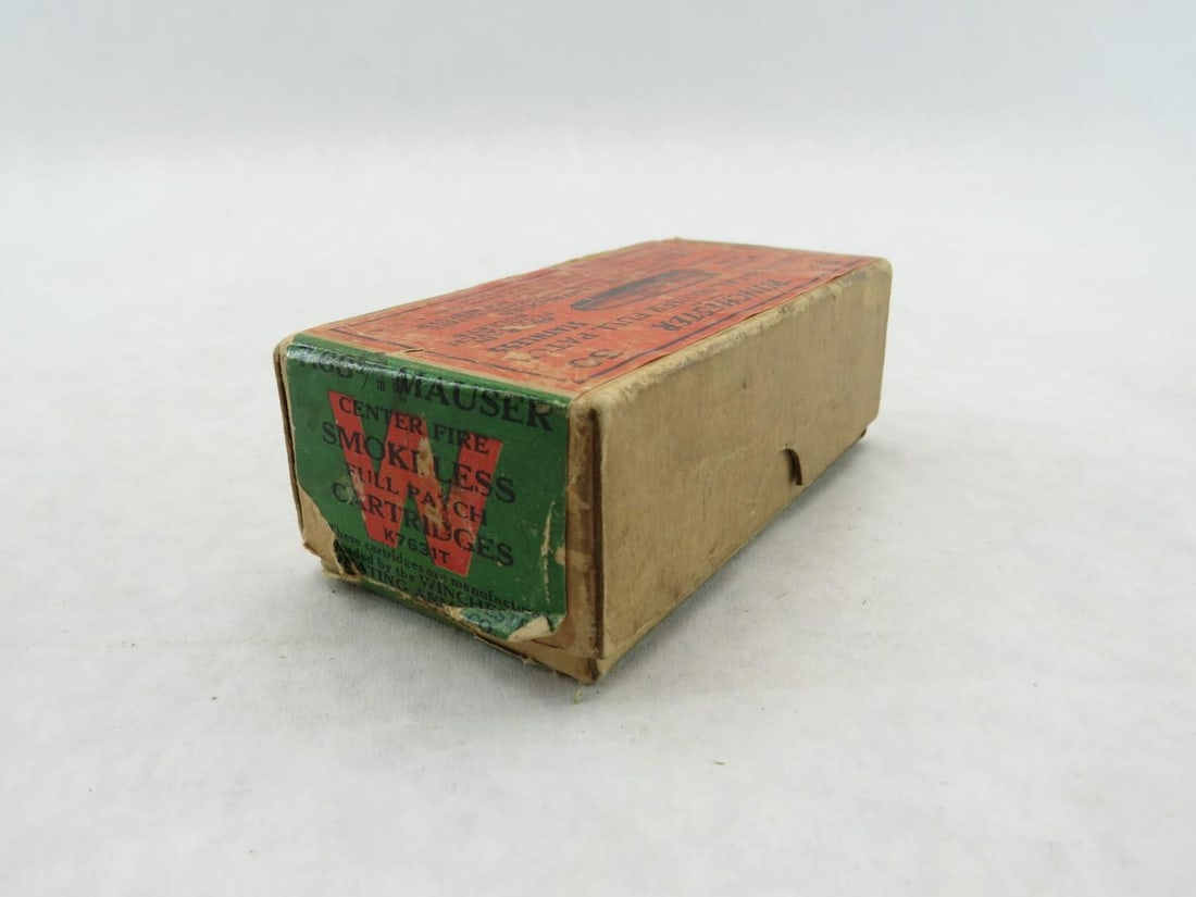 Vintage Winchester 7.63 .30 Cal Mauser Full Patch Cartridges - 6