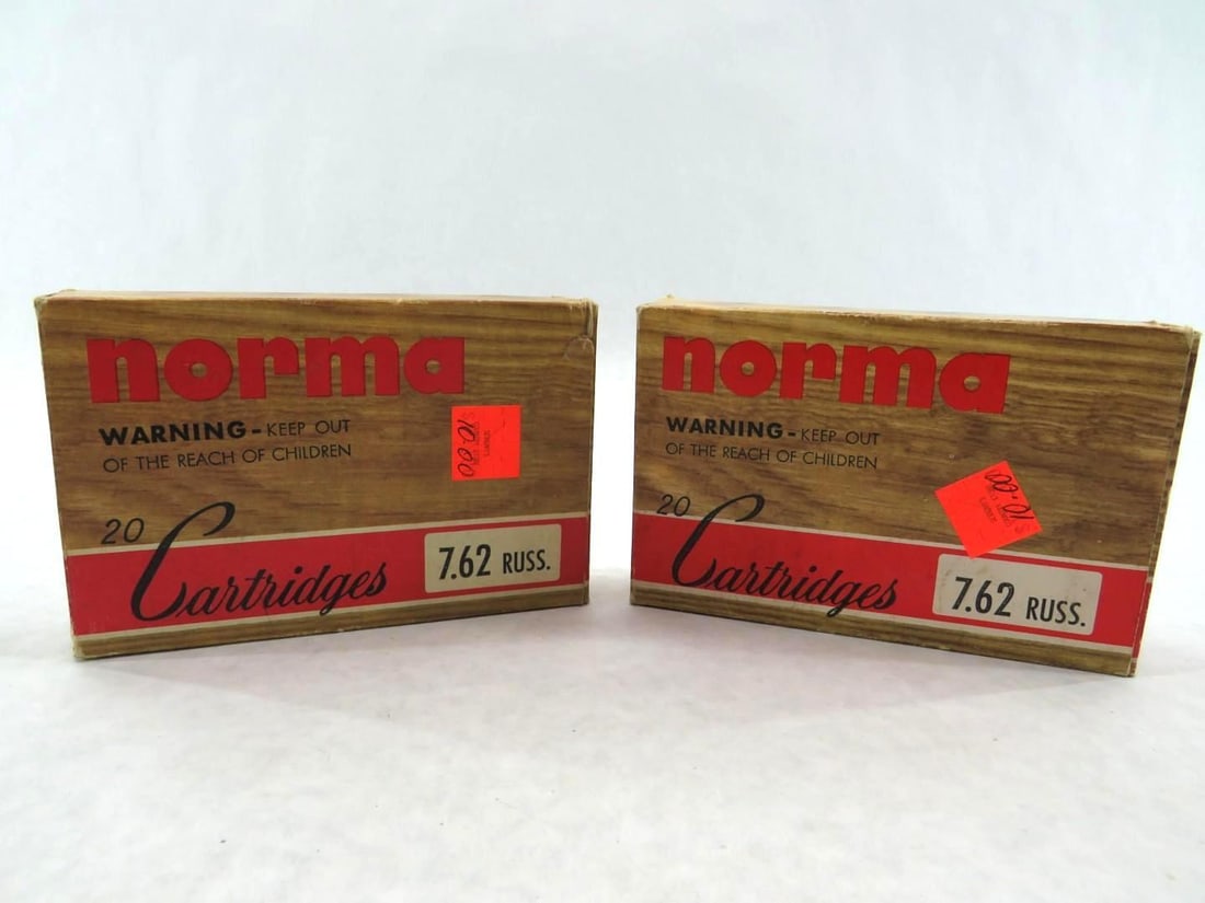 (40+/-) Norma 7.62 Russian Cartridges: Index #: 214, 11.6 Gram 