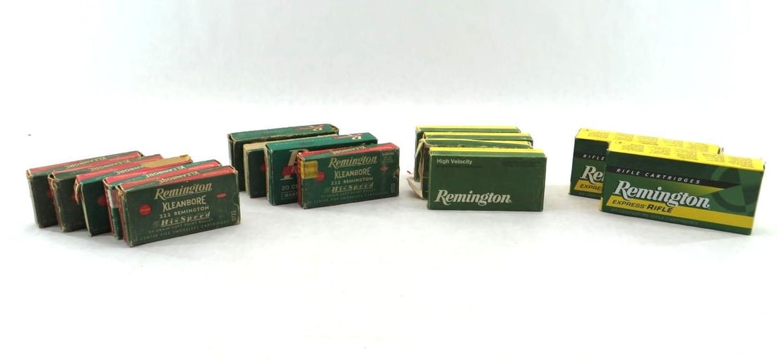 (125+/-) Remington .223 Cartridges & (172+/-) Brass Casings: Many in Collectible boxes 