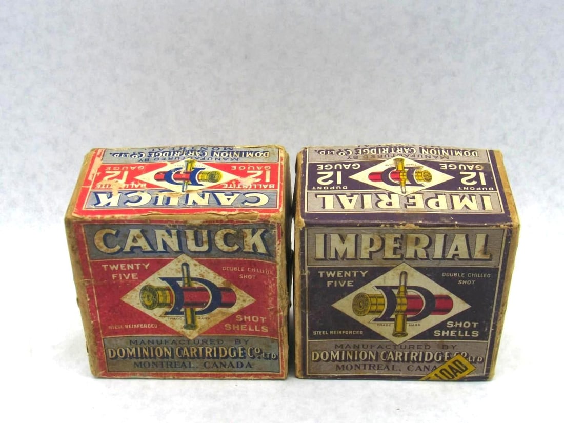 (2) Collectible Dominion Cartridge Co. Shotshell Boxes (1 of 4)