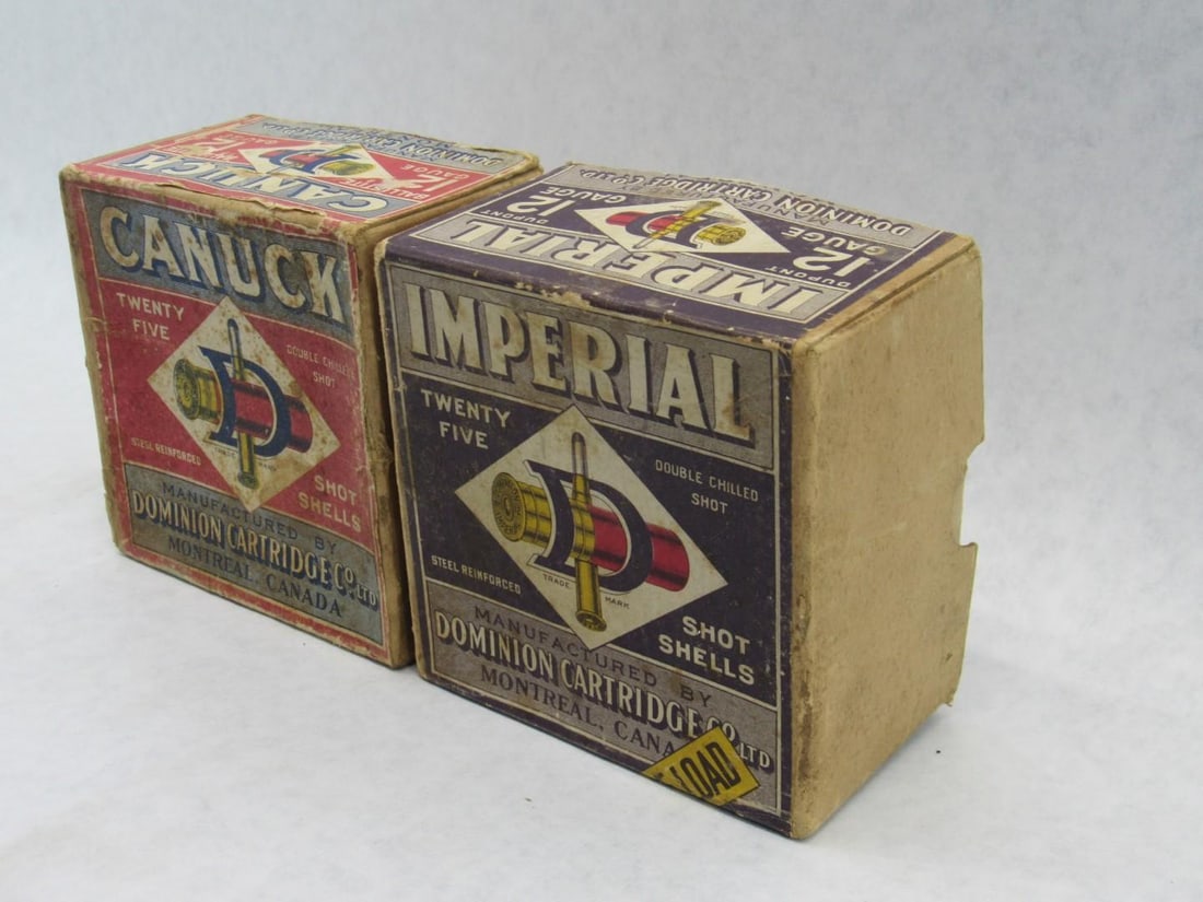 (2) Collectible Dominion Cartridge Co. Shotshell Boxes - 3