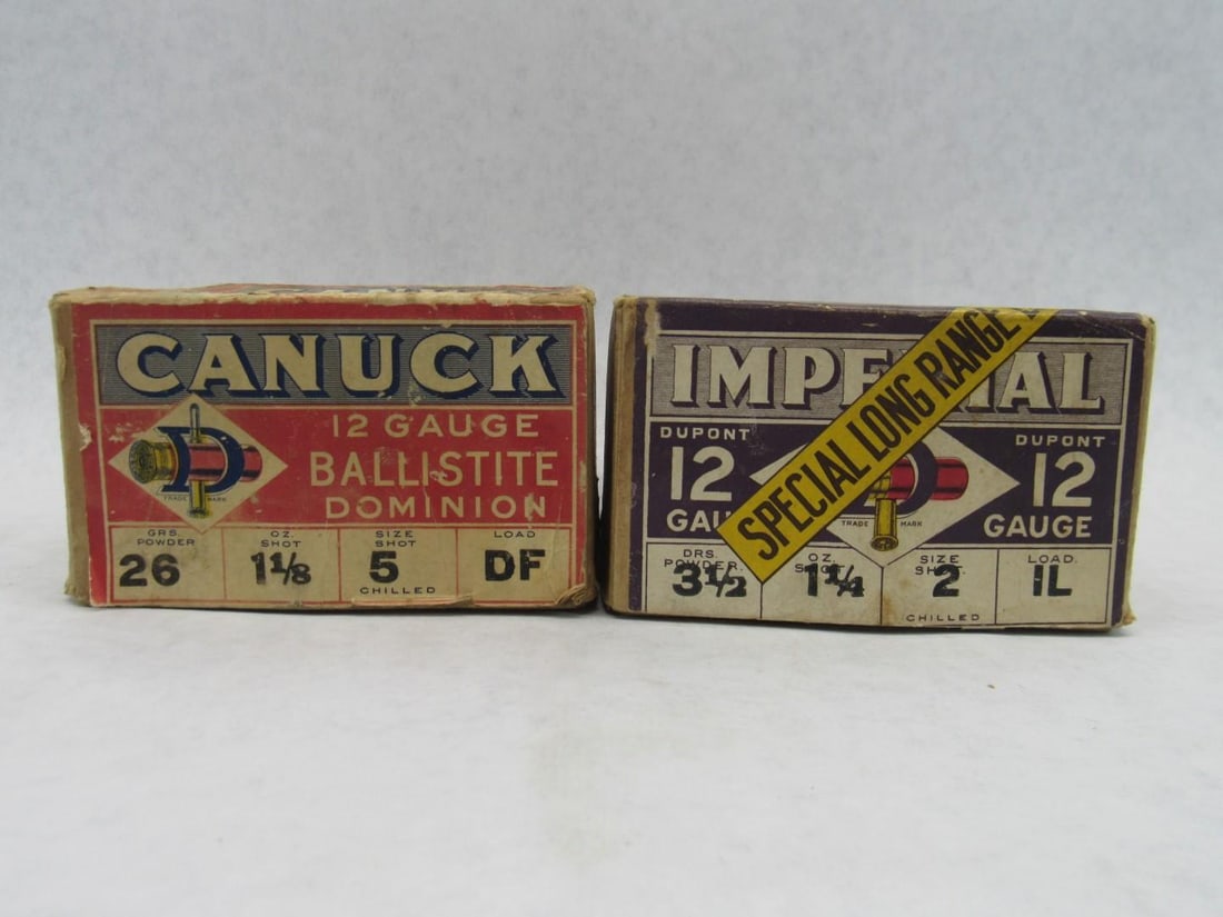 (2) Collectible Dominion Cartridge Co. Shotshell Boxes - 4