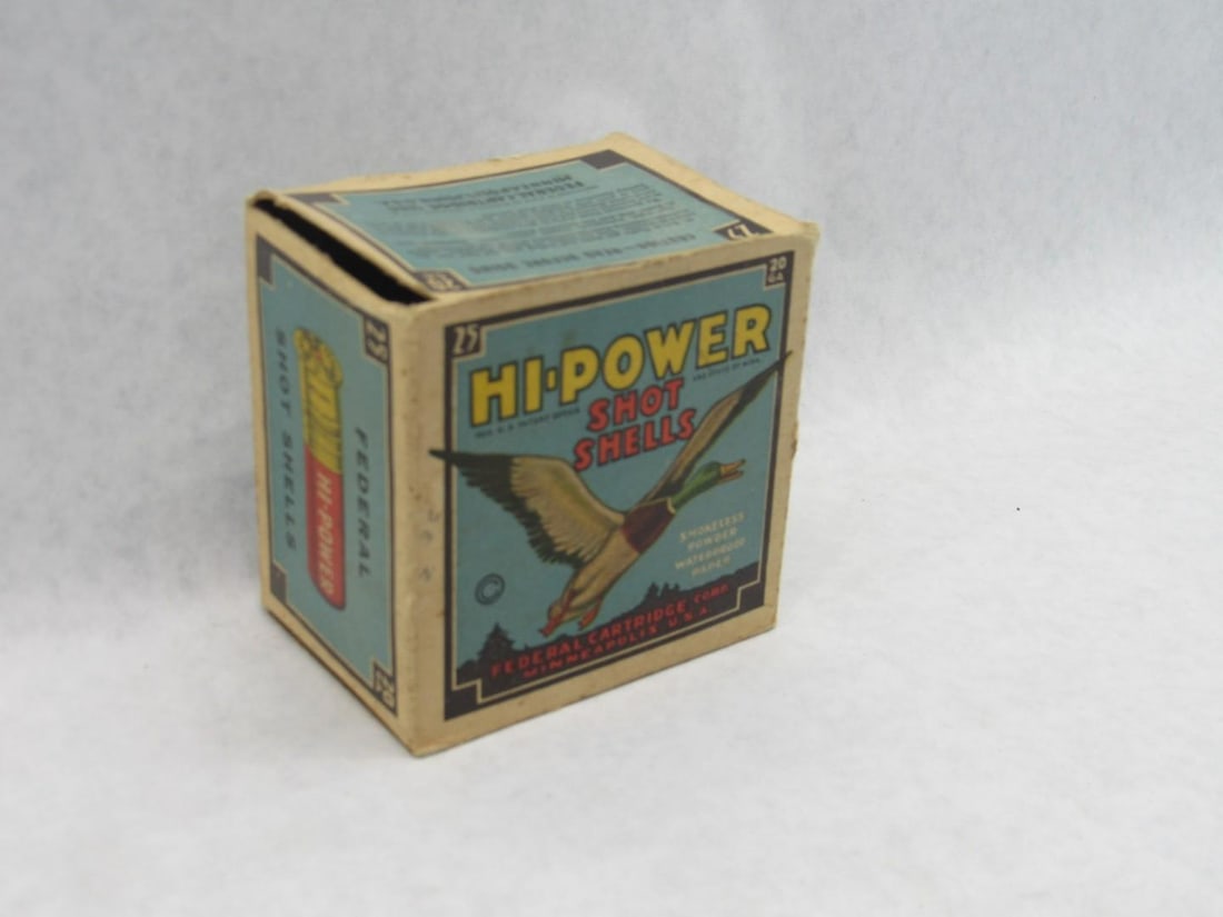 Vintage Federal Hi-Power Shotshell Mallard Duck Collectible Box - 2