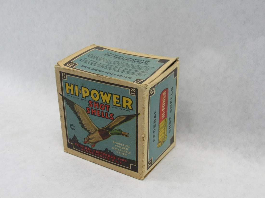 Vintage Federal Hi-Power Shotshell Mallard Duck Collectible Box - 3
