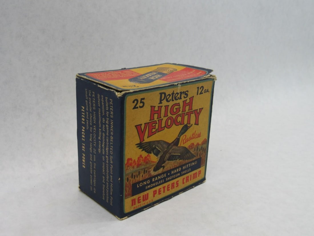Vintage Peters High Velocity Shotgun Shell Collectible Box - 2