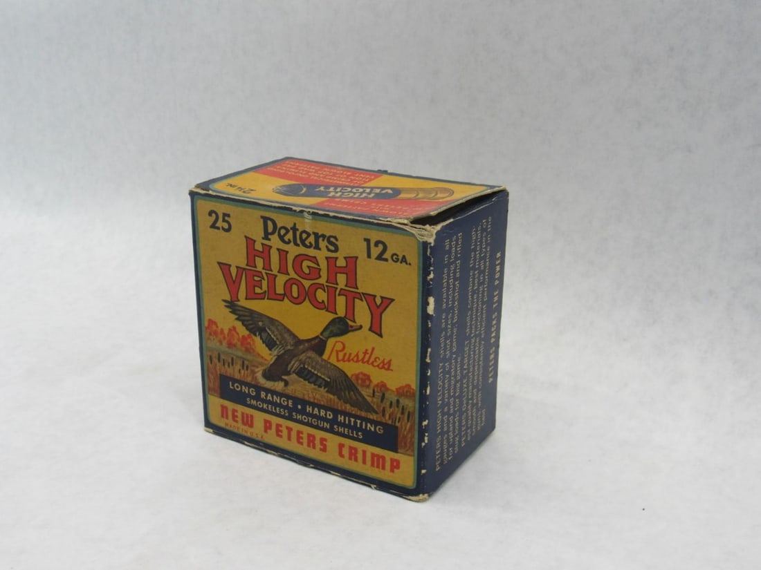 Vintage Peters High Velocity Shotgun Shell Collectible Box - 3
