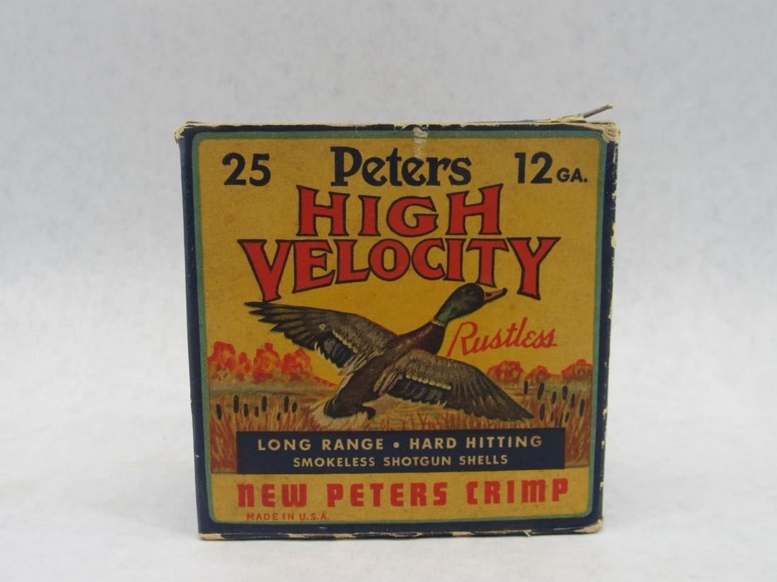 Vintage Peters High Velocity Shotgun Shell Collectible Box - 4