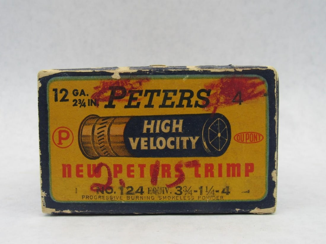 Vintage Peters High Velocity Shotgun Shell Collectible Box - 5