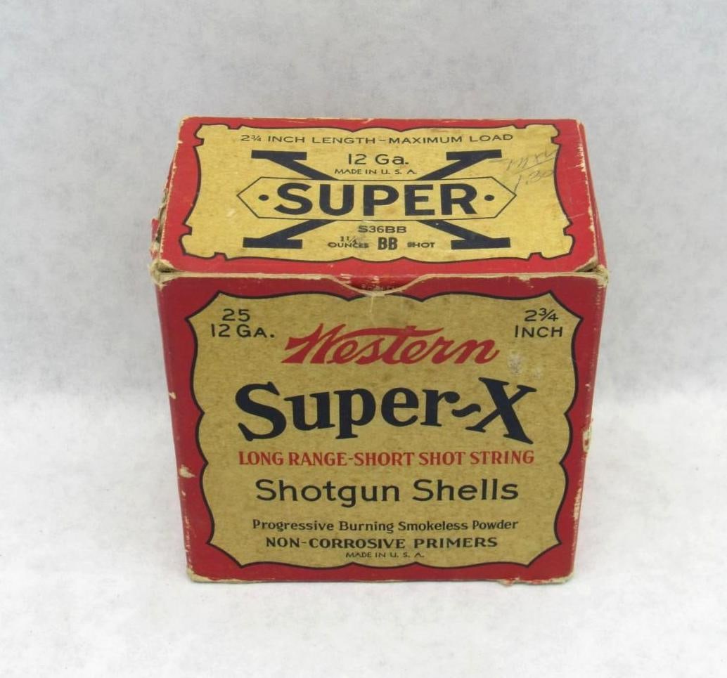 Vintage Western Super "X" Shotgun Shell Box (1 of 5)