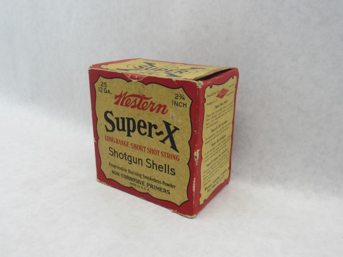 Vintage Western Super "X" Shotgun Shell Box - 3