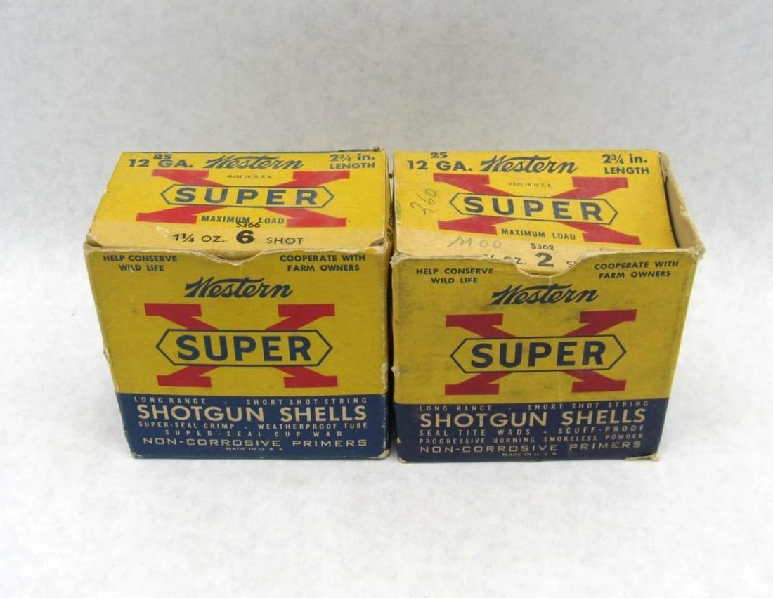 (2) Vintage Boxes Western Super-X Shotgun Shells (1 of 5)