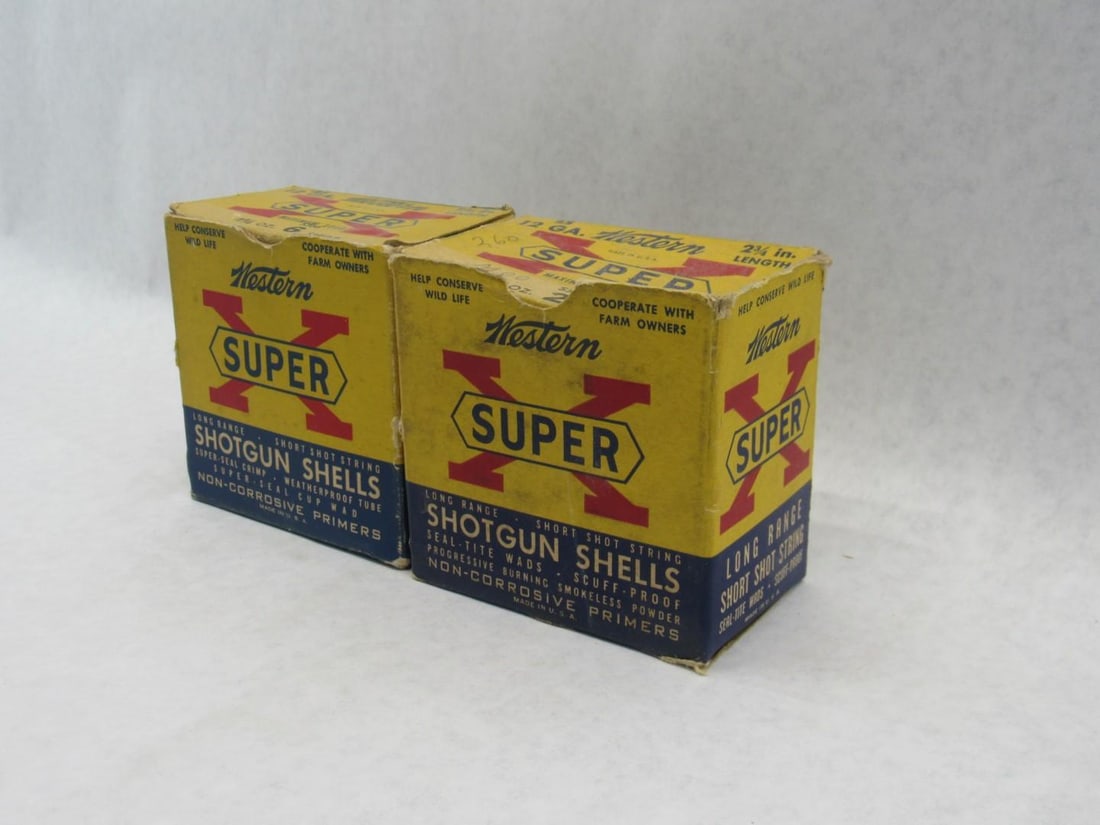 (2) Vintage Boxes Western Super-X Shotgun Shells - 3