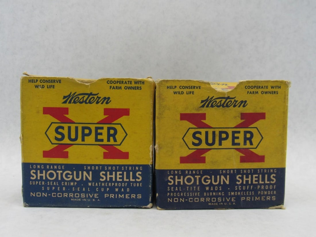 (2) Vintage Boxes Western Super-X Shotgun Shells - 4
